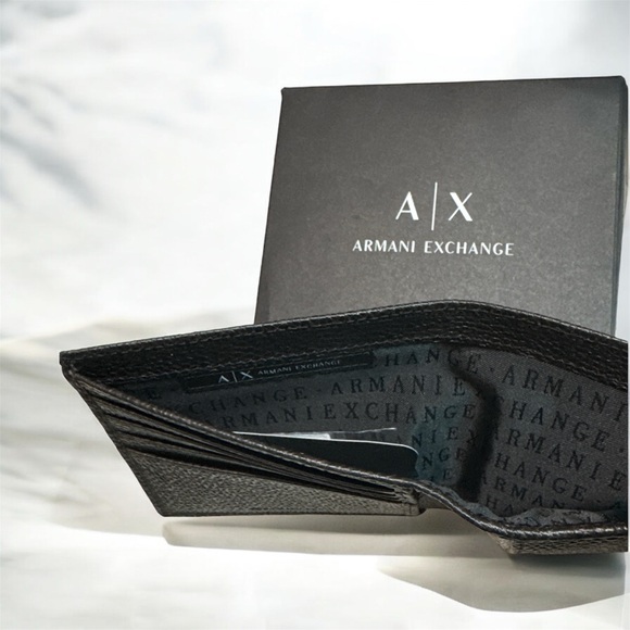 Armani Exchange Black Genuine Leather Wallet - Picture 3 of 5